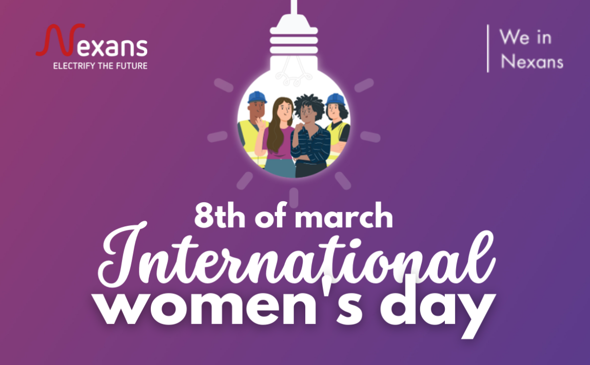 Purple cover international women's day Nexans Iberia 