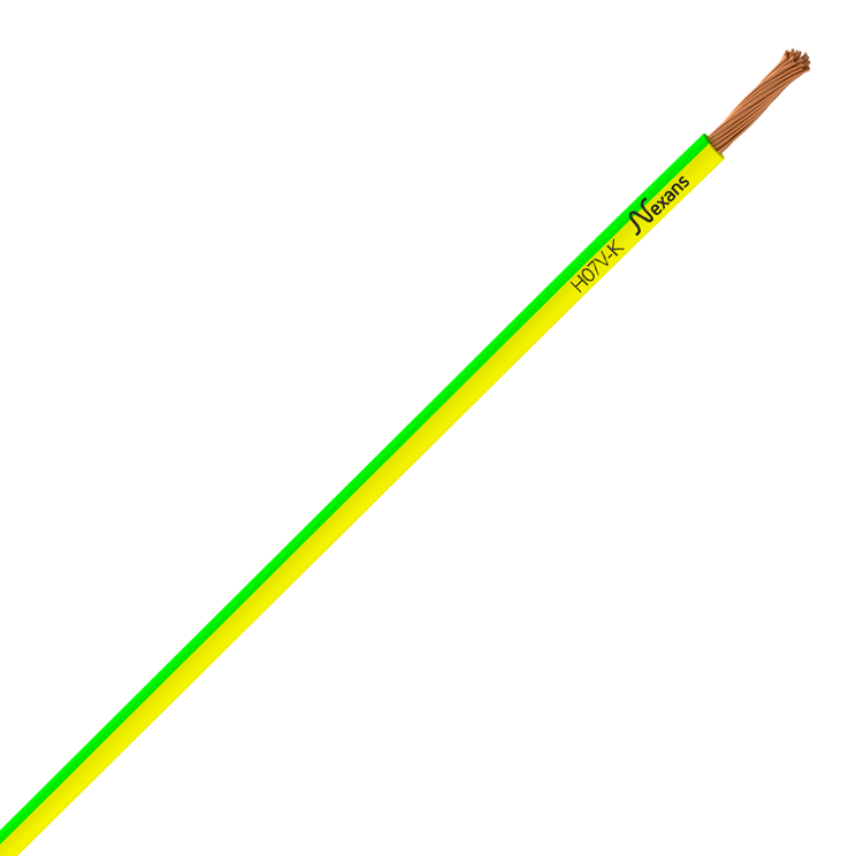 6491X marrón neutro rollo completo y longitudes personalizadas disponibles amarillo/verde color azul vivo Cable de conducto de núcleo único de 6 mm 