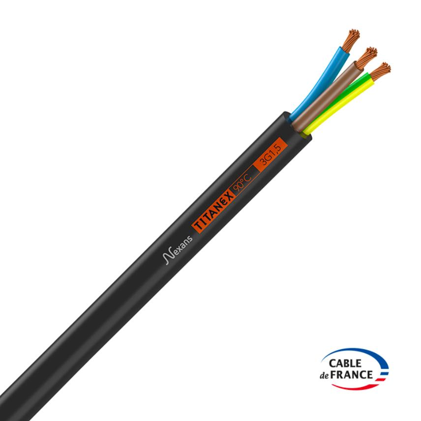 Cable de conexión color negro 4,5 m, H07RN-F 3G1,5, IP44 AS Schwabe 60379 