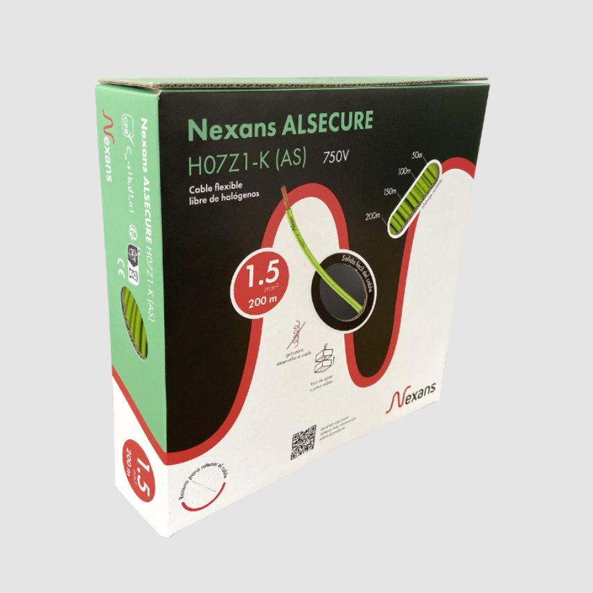 Nexans H07Z1-K Easybox 1G1.5 Green-Yellow 200m