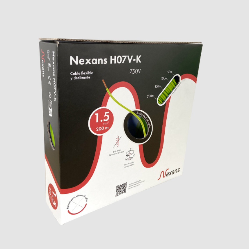 Nexans H07V-K Easybox 1G1.5 Verde-Amarillo 200m