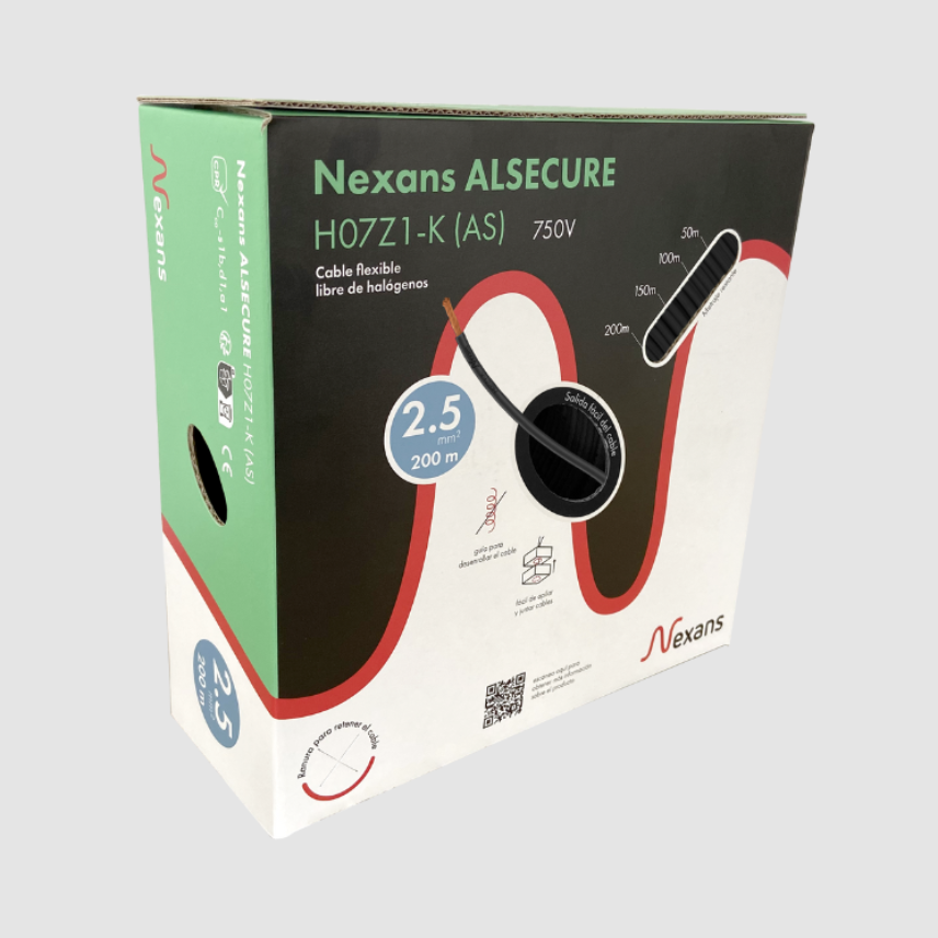 Nexans H07Z1-K Easybox 1x2.5 Black 200m
