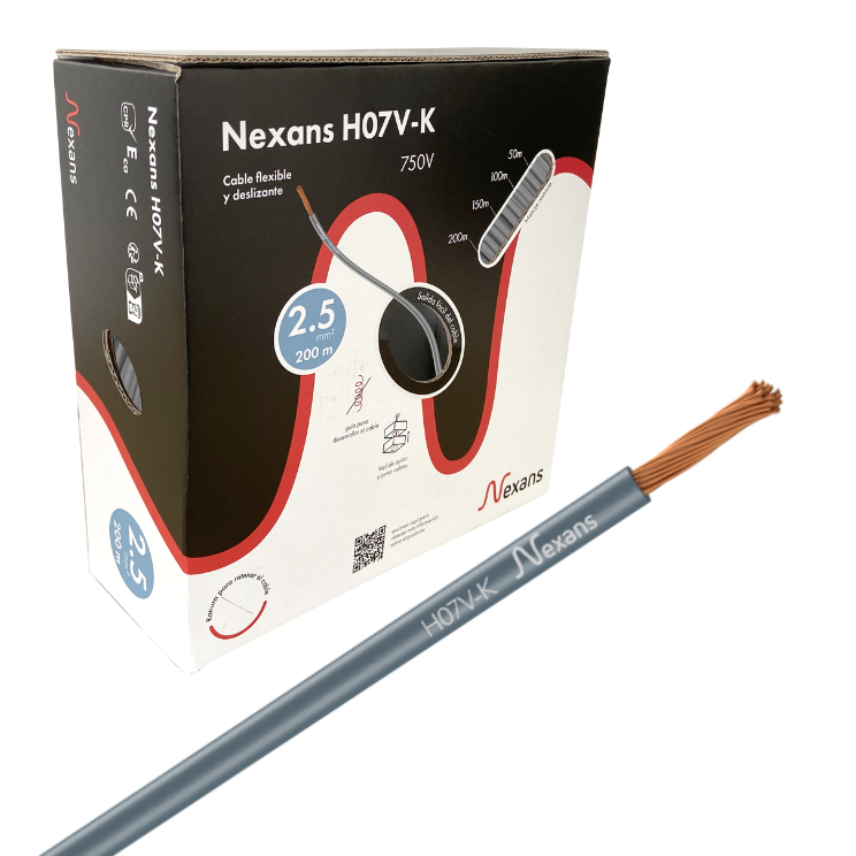 Nexans H07V-K Easybox 1x2.5 Grey 200m