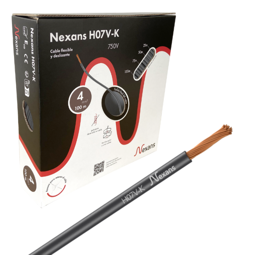 Nexans H07V-K Easybox 1x4 Black 100m