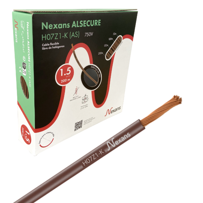 Nexans H07Z1-K Easybox 1x1.5 Brown 200m