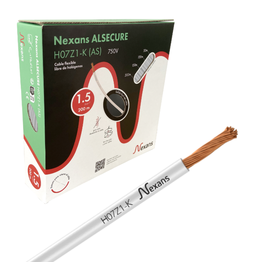 Nexans H07Z1-K Easybox 1x1.5 White 200m