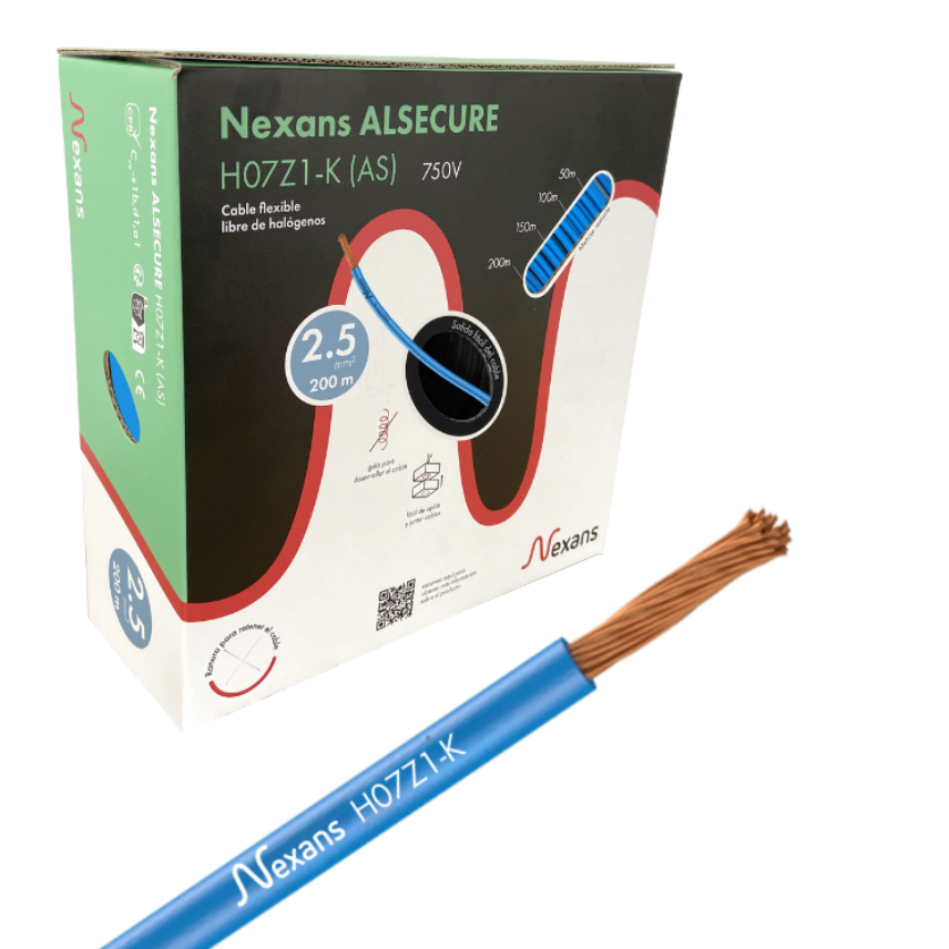 Nexans H07Z1-K Easybox 1x2.5 Blue 200m