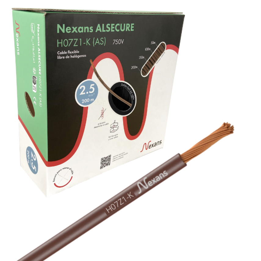Nexans H07Z1-K Easybox 1x2.5 Brown 200m