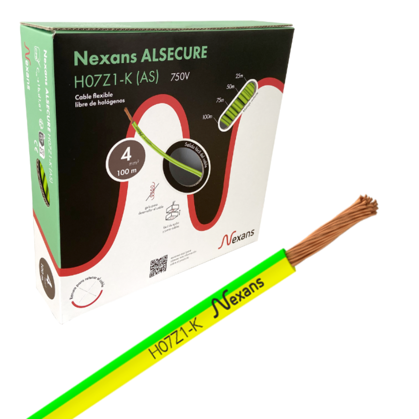 Nexans H07Z1-K Easybox 1G4 Verde-Amarillo 100m