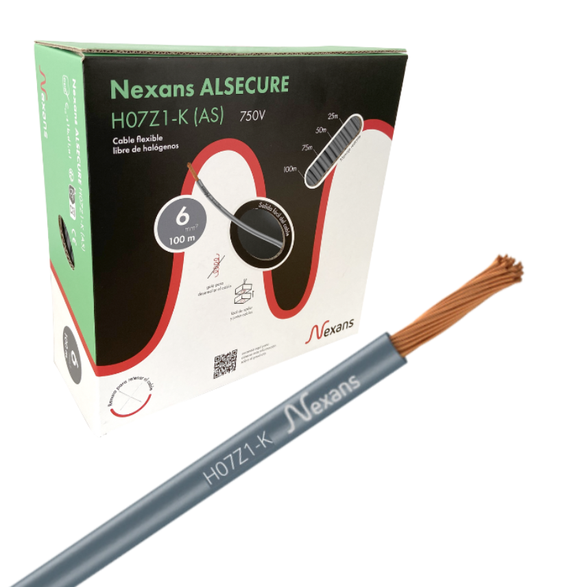 Nexans H07Z1-K Easybox 1x6 Grey 100m