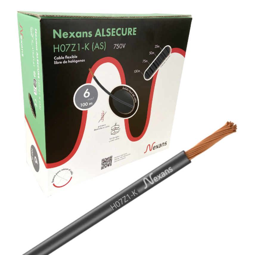 Nexans H07Z1-K Easybox 1x6 Black 100m