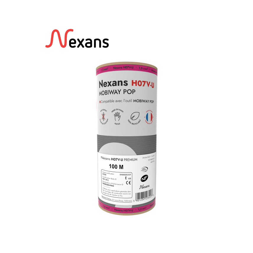 Nexans H07V-U MOBIWAY POP 1x1.5 negro R100