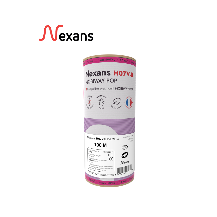 Nexans H07V-U MOBIWAY POP 1x1.5 violeta R100