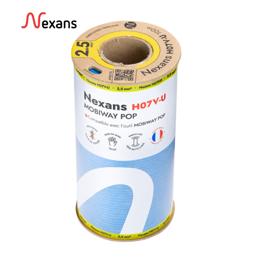Nexans H07V-U MOBIWAY POP 1X2.5 azul R100m