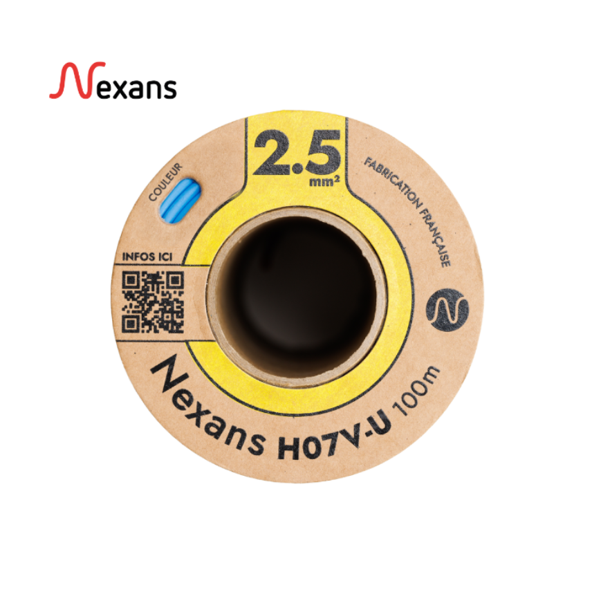 Nexans H07V-U MOBIWAY POP 1X2.5 azul R100m