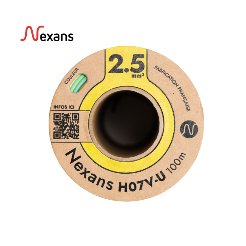 Nexans H07V-U MOBIWAY POP 1G2.5 amarillo/verde R100m